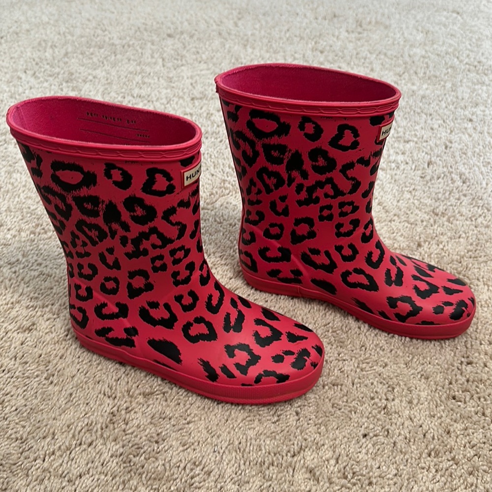 Children’s Hunter Rain Boots Sz 3/4 EUC